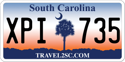 SC license plate XPI735