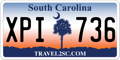 SC license plate XPI736