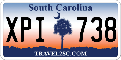 SC license plate XPI738
