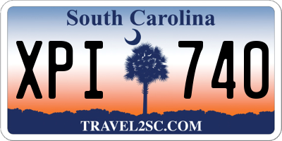 SC license plate XPI740