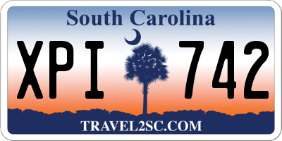 SC license plate XPI742