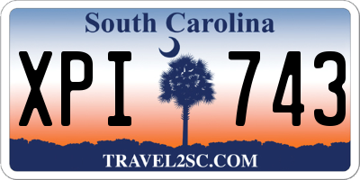 SC license plate XPI743