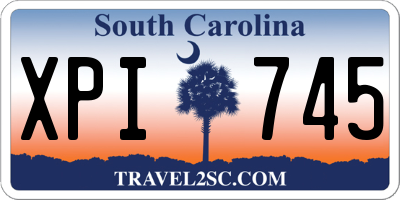 SC license plate XPI745