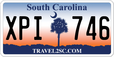 SC license plate XPI746