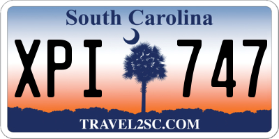 SC license plate XPI747