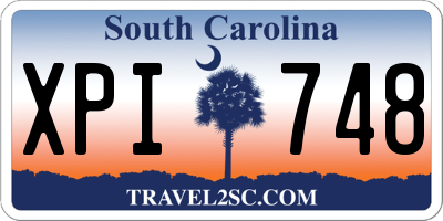 SC license plate XPI748