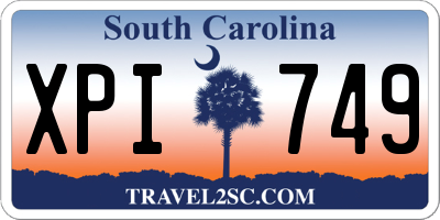 SC license plate XPI749