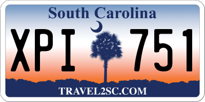 SC license plate XPI751