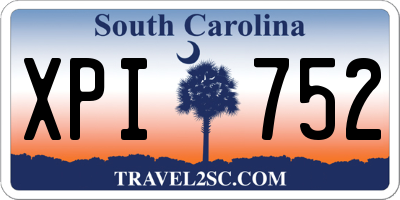 SC license plate XPI752