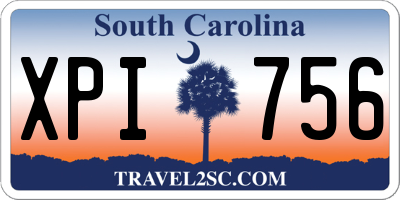SC license plate XPI756
