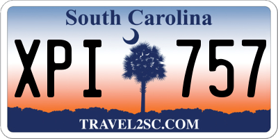 SC license plate XPI757