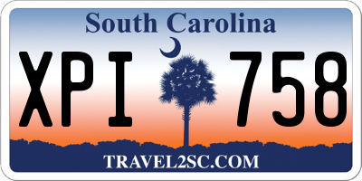SC license plate XPI758