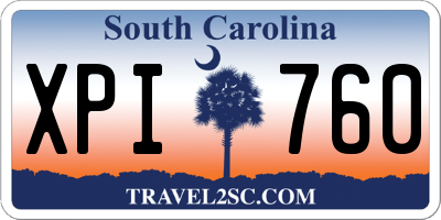 SC license plate XPI760