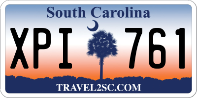 SC license plate XPI761