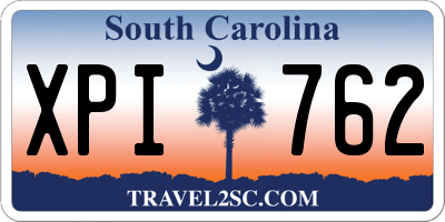 SC license plate XPI762
