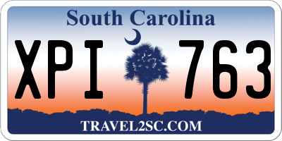 SC license plate XPI763