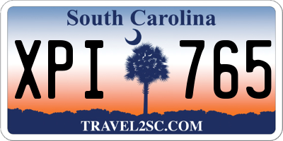 SC license plate XPI765