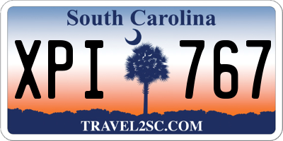 SC license plate XPI767