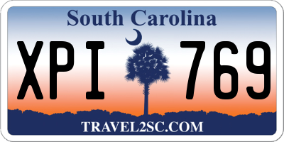 SC license plate XPI769