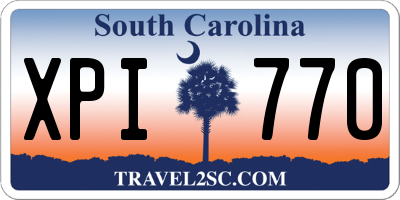 SC license plate XPI770