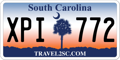SC license plate XPI772