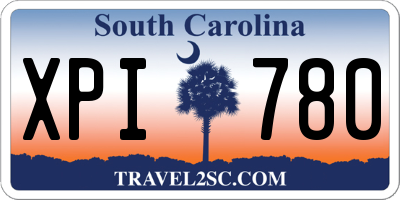 SC license plate XPI780