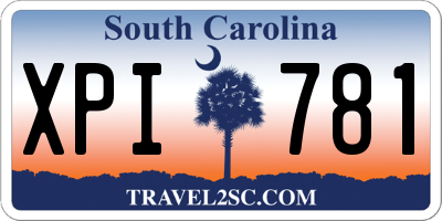 SC license plate XPI781