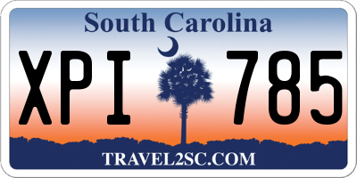 SC license plate XPI785