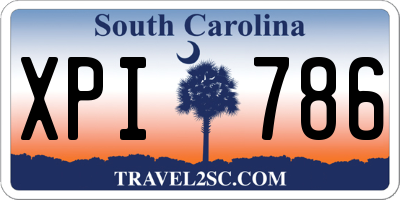 SC license plate XPI786