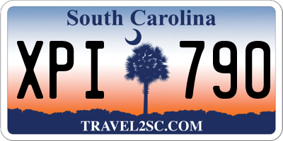 SC license plate XPI790