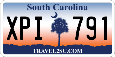 SC license plate XPI791