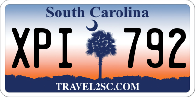 SC license plate XPI792