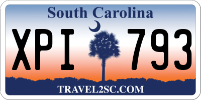 SC license plate XPI793
