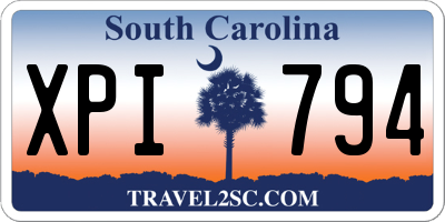 SC license plate XPI794