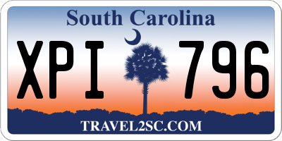 SC license plate XPI796