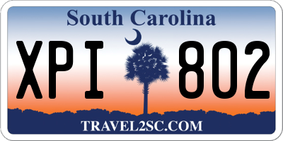 SC license plate XPI802