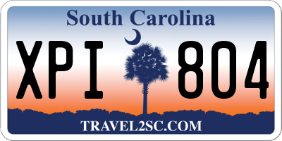 SC license plate XPI804