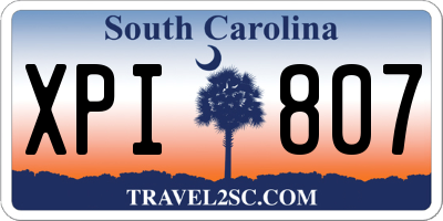 SC license plate XPI807
