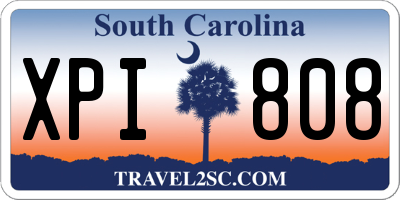 SC license plate XPI808