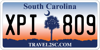 SC license plate XPI809