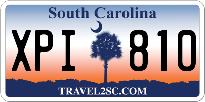 SC license plate XPI810