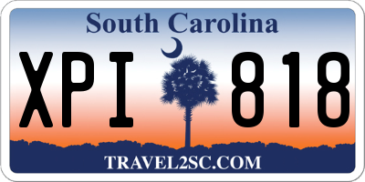 SC license plate XPI818