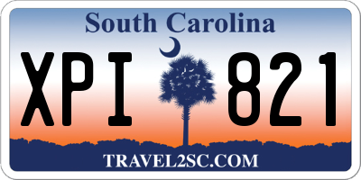 SC license plate XPI821