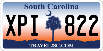 SC license plate XPI822