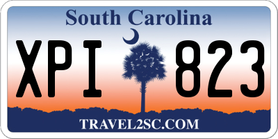 SC license plate XPI823