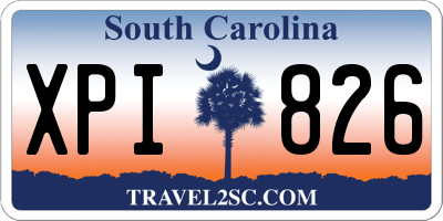 SC license plate XPI826