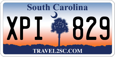 SC license plate XPI829