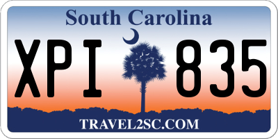 SC license plate XPI835