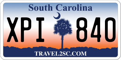 SC license plate XPI840