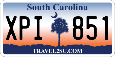 SC license plate XPI851